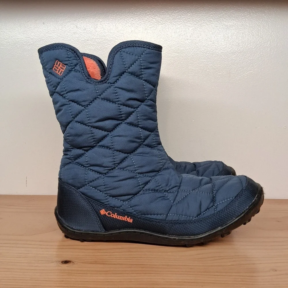 Columbia Winter Waterproof 200 Grams Insulated Boots Size 5 Omni Heat Side Zip‎